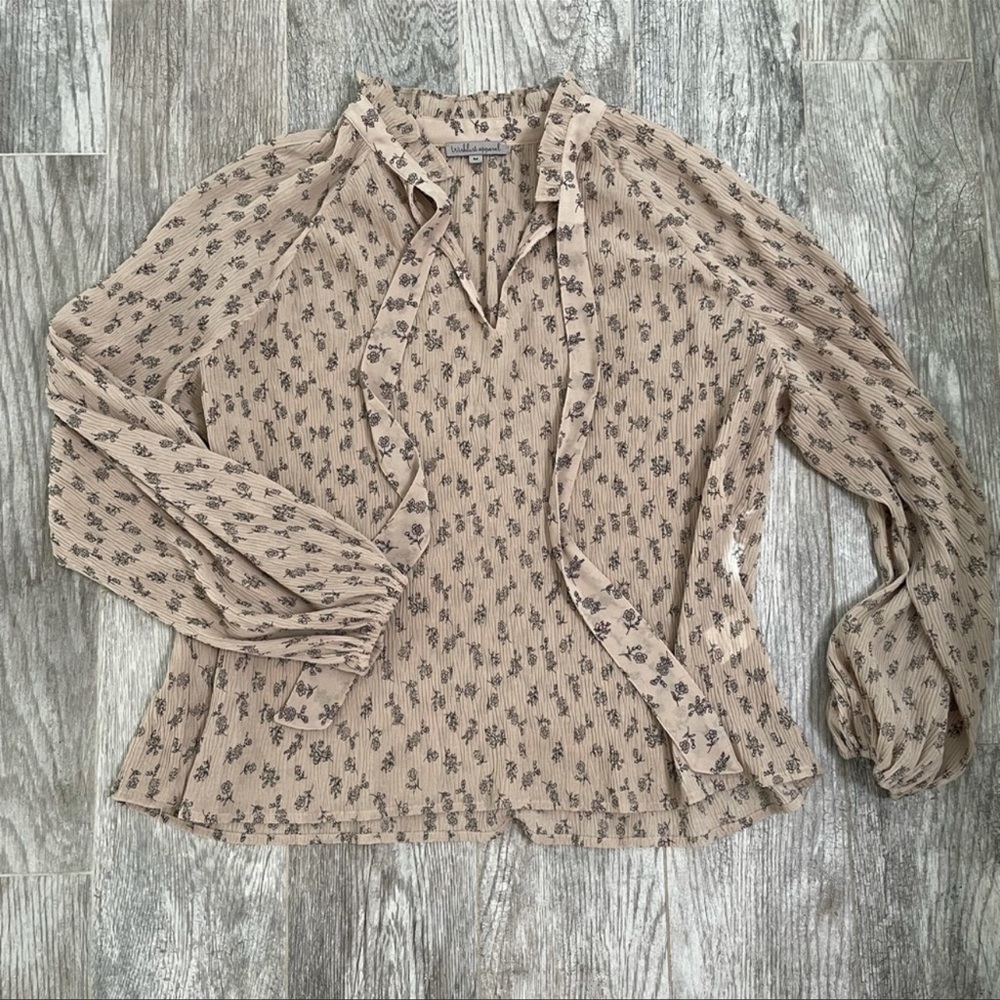 Vici split neck blouse